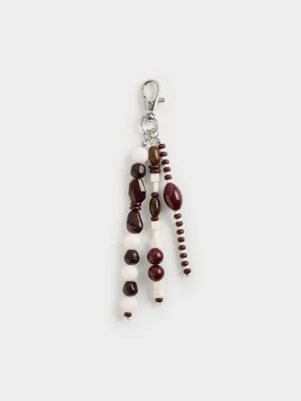 Брелок, 16 см, акрил/металл, коричнево-молочный, Mineral, image-0