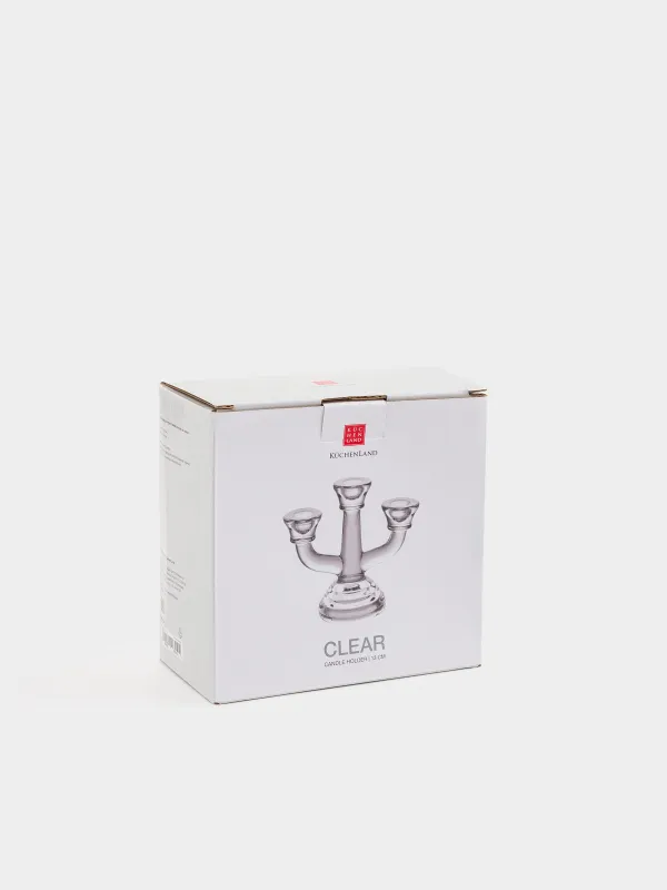 Подсвечник, 13 см, для тонких свечей, Clear, image-4