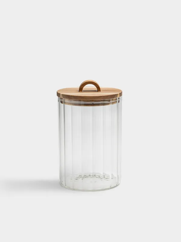 Банка для сыпучих продуктов, 1,6 л, Camellia wood, image-0