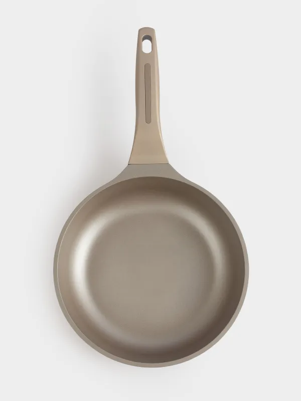Сковорода, 24 см, с покрытием, алюминий, серо-бежевая, Dainty, image-1