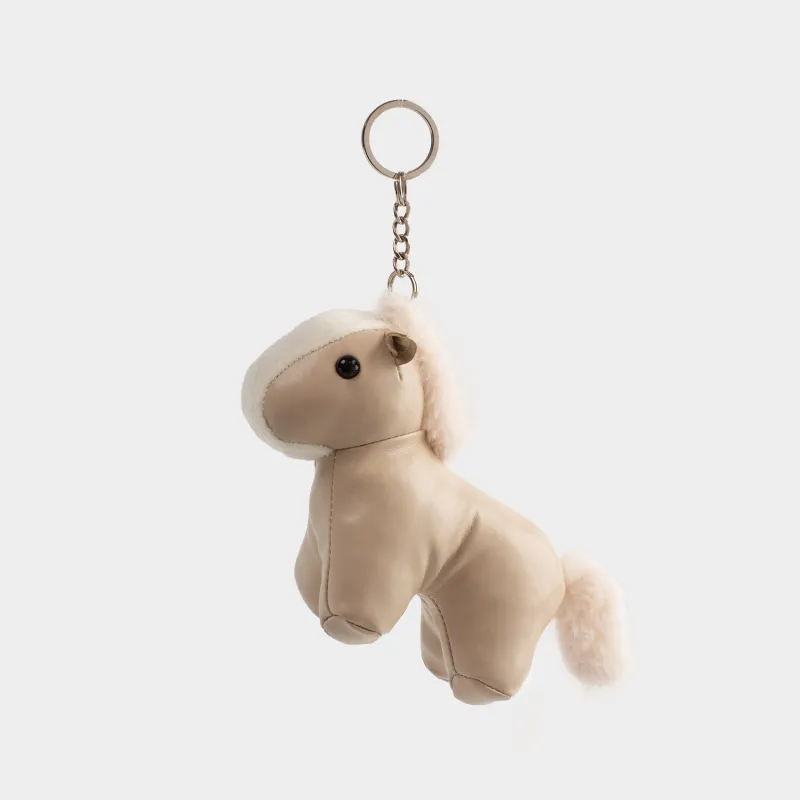 Брелок, 12 см, полиуретан/металл, бежевый, Лошадь, Keychain toy