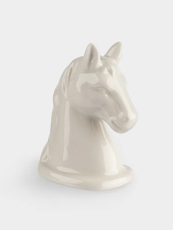 Емкость для соли или перца, 9 см, фарфор P, белая, Конь, Horse white, image-5