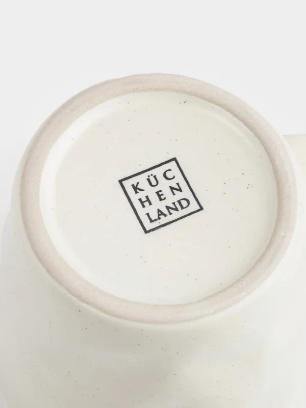 Кружка, 320 мл, керамика K, молочная, Мятый эффект, Crumple creme, image-3