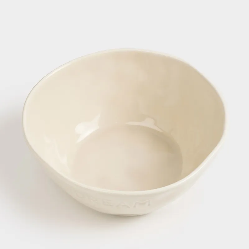 Салатник, 17х7 см, 900 мл, фарфор P, молочная, Dream, Crumple words, image-2