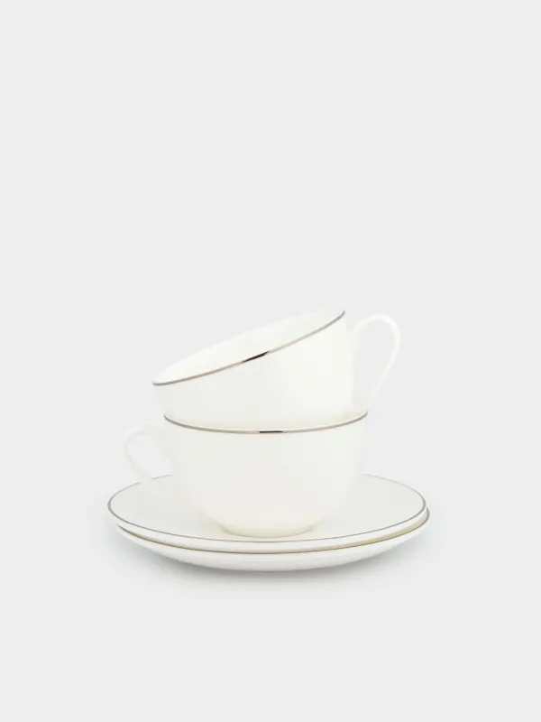 Пара чайная, на 2 персоны, 250 мл, Pearl-platinum, image-0