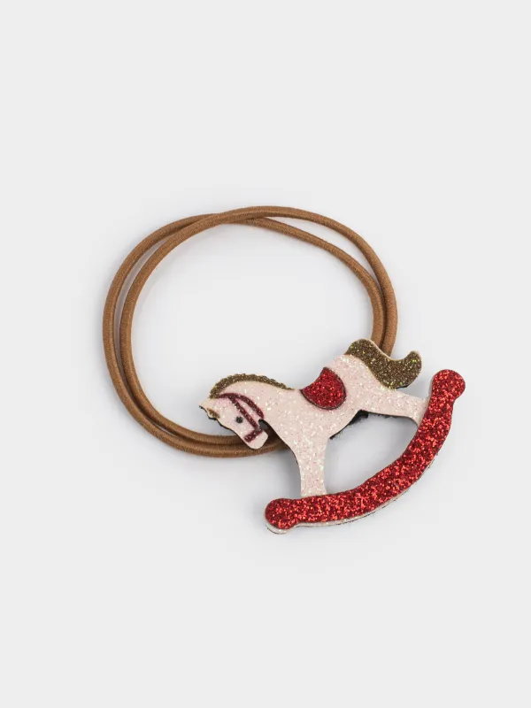 Набор резинок для волос, 5 см, 3 шт, детский, полиэстер, Лошадь и елка, Hairstyle, image-4