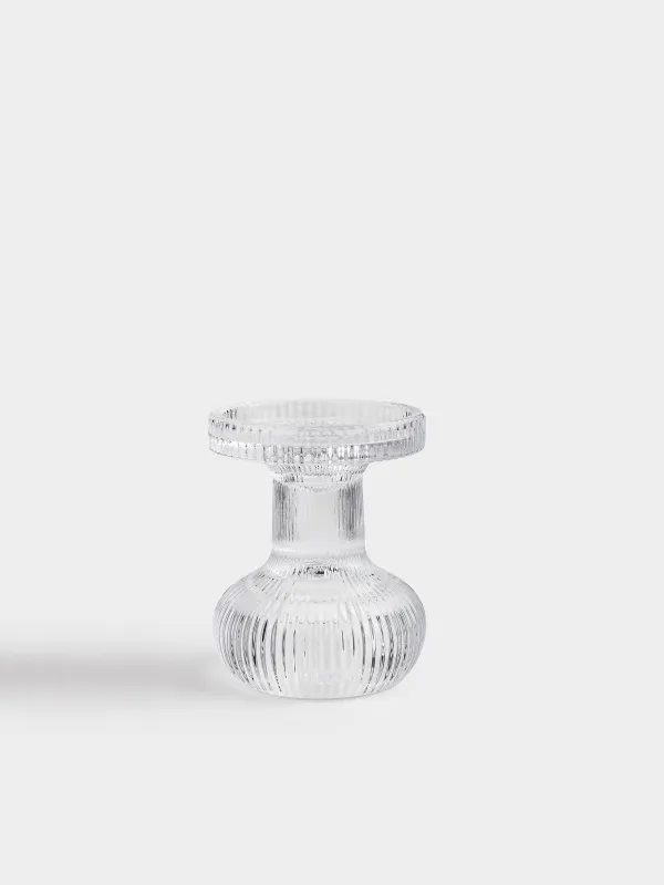 Подсвечник, 11 см, для одной свечи, на ножке, стекло, Ribedic, image-0