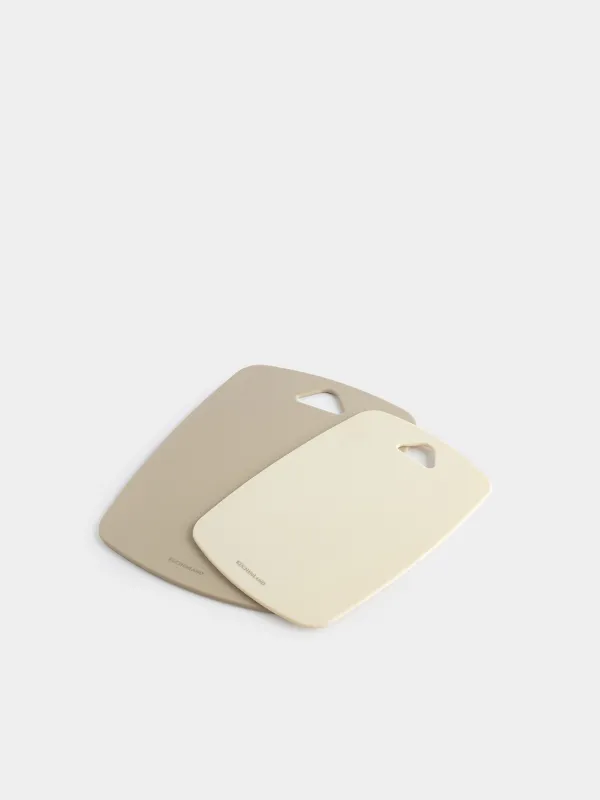 Доска разделочная, 30/35 см, 2 шт, пластик, молочная/серо-коричневая, Soft kitchen, image-6