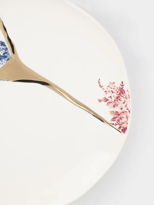 Тарелка закусочная, 21 см, фарфор N, бело-золотистая, Пожелание, Revival, image-4