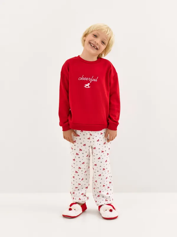 Комплект детский, домашний, р. 98 см, полиэстер/вискоза, красно-белый, Jodie-k, image-0