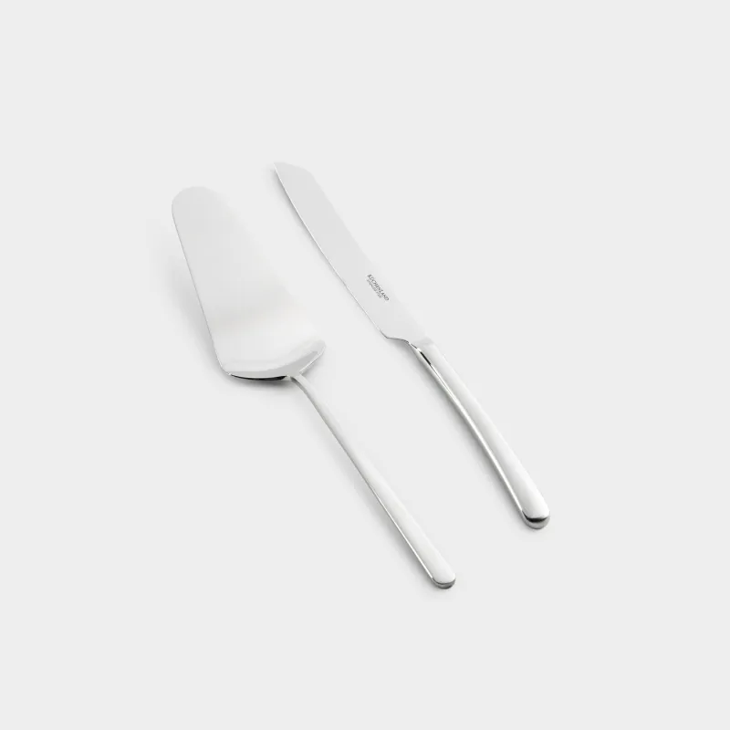 Приборы для сервировки торта, 27 см и 28 см, 2 пр, лопатка/нож, сталь, Toscana