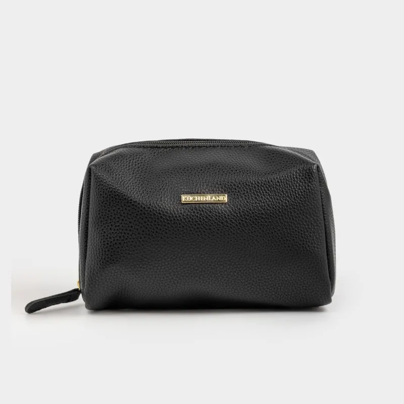 Косметичка, 18х12 см, полиуретан, черная, Force