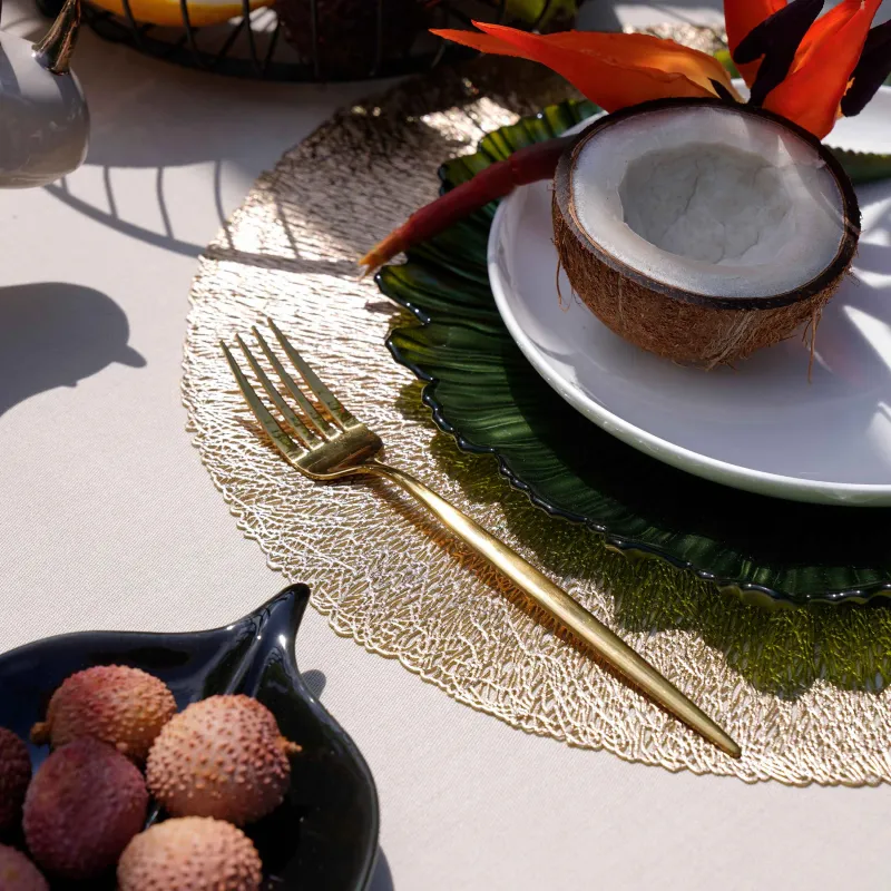 Столовые приборы, 6 перс, 24 пр, сталь, золотистые, Istanbul, image-5