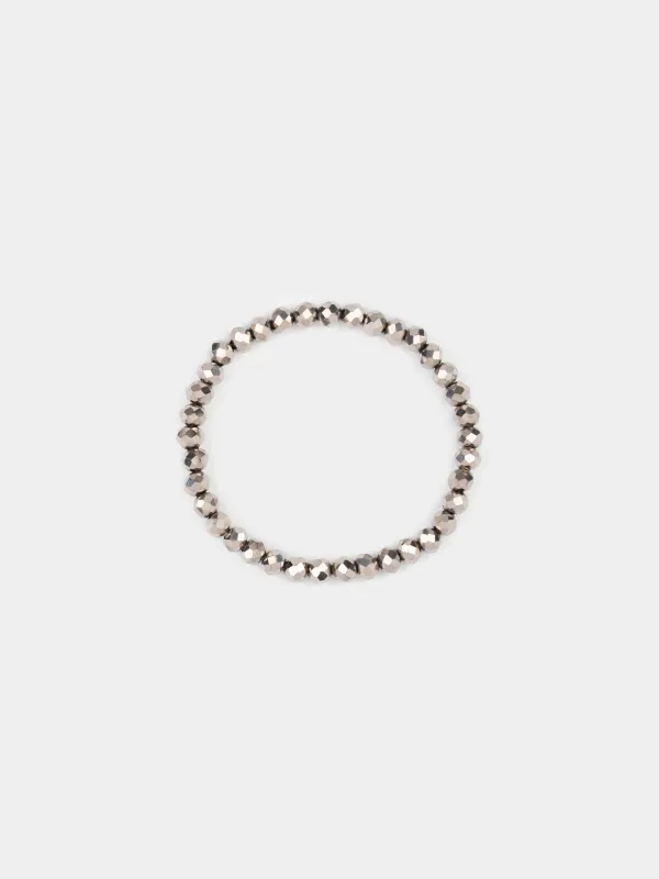 Набор браслетов, 18 см, 2 шт, стекло/металл, серебристо-красный, Лошадь, Pearl color, image-2