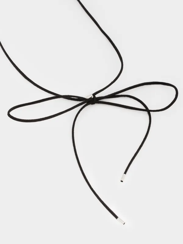 Цепочка-шнурок, 1,6 м, с подвеской, металл/нейлон, серебристая, Jewelry, image-2