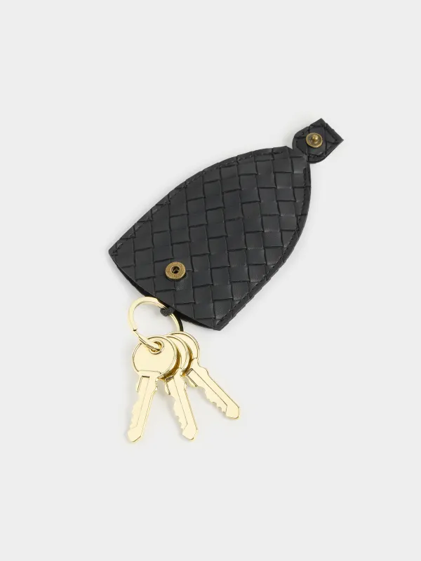 Брелок, 12 см, полиуретан/полиэстер, черный, Плетение, Keychain, image-2