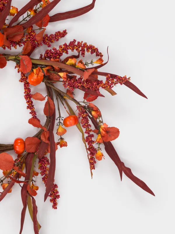 Венок декоративный, 16/35 см, пластик/бумага, Осенняя композиция, Forest symphony decor, image-1