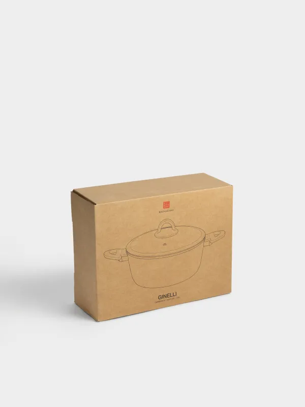 Кастрюля, 24 см, 3,9 л, с крышкой, с покрытием, алюминий, серая, Ginelli, image-6