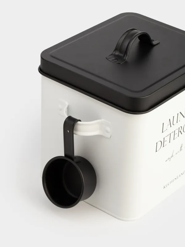 Контейнер для стирального порошка, 4,5 л, с мерной ложкой, Compact black, image-2