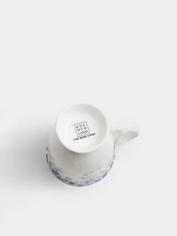 Кружка, 330 мл, фарфор F, белая, с золотистым кантом, Цветы гжель, Tradition Easter, image-4