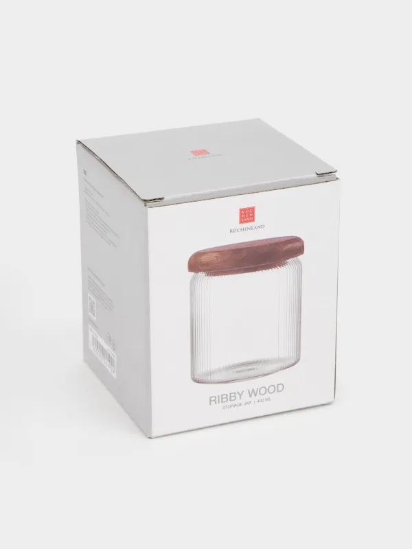 Банка для сыпучих продуктов, 400 мл, Ribby wood, image-4