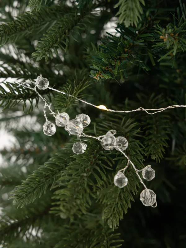 Гирлянда декоративная, 1 м, с подсветкой, 10 ламп, Кристаллы, Crystal decor, image-1