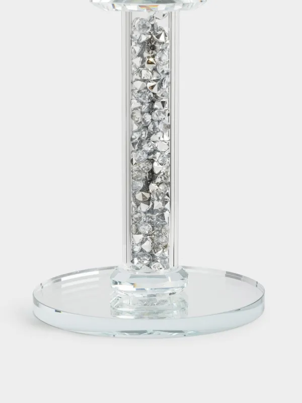 Подсвечник, 25 см, для цилиндрической свечи, Lux crystal, image-1