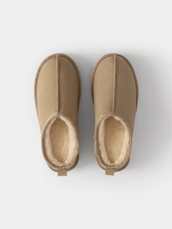 Угги короткие из экозамши, Suede, image-1