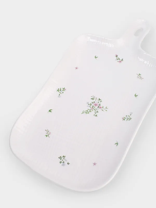 Блюдо сервировочное, 16х31 см, с ручкой, Нежные цветы, El floria, image-3