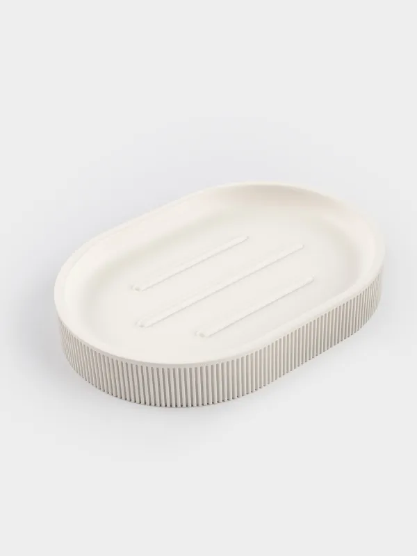 Мыльница, 13х10 см, White stripes, image-1