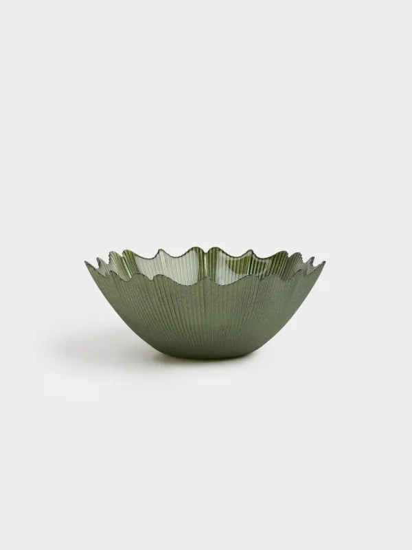 Салатник, 25х10 см, 1,9 л, стекло Р, зеленый, Ribby color, image-0