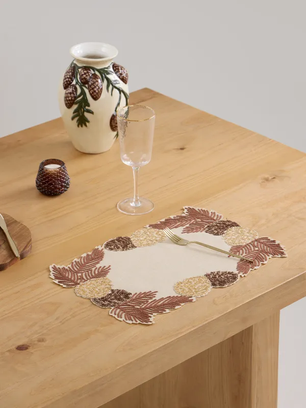 Салфетка под приборы, 30x45 см, Шишки на ветках, Conifers, image-6