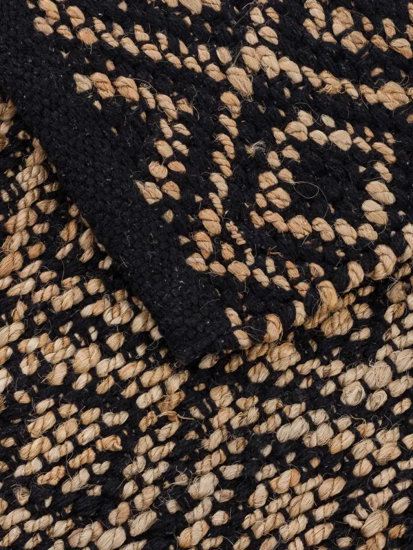 Коврик, 60х100 см, джут/хлопок, песочный/черный, Ромбы, Jute, image-4