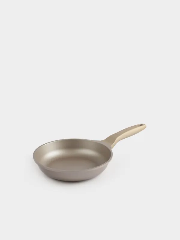 Сковорода, 24 см, с покрытием, алюминий, серо-бежевая, Dainty, image-0