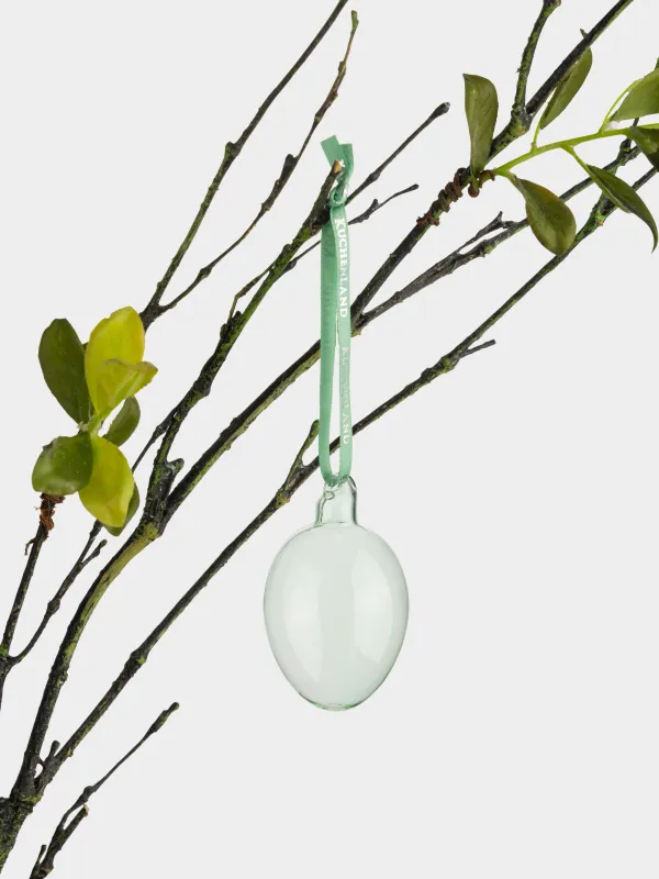 Подвеска декоративная, 6х8 см, стекло, зеленая, Easter lace, image-2