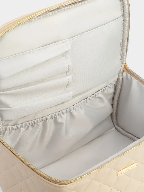 Косметичка, 23х13 см, стеганая, с ручкой, Quilted, image-4