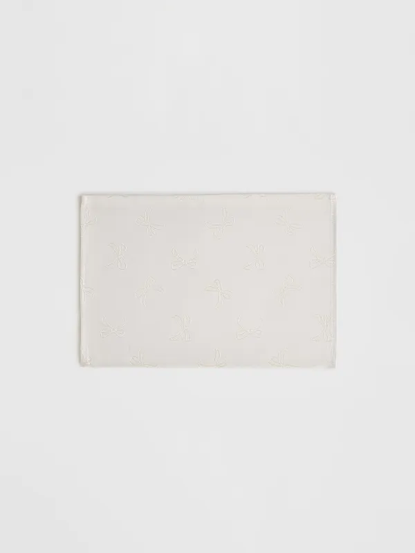 Салфетка под приборы, 30х45 см, жаккард, полиэстер, молочная, Банты, Jacquard bow, image-0