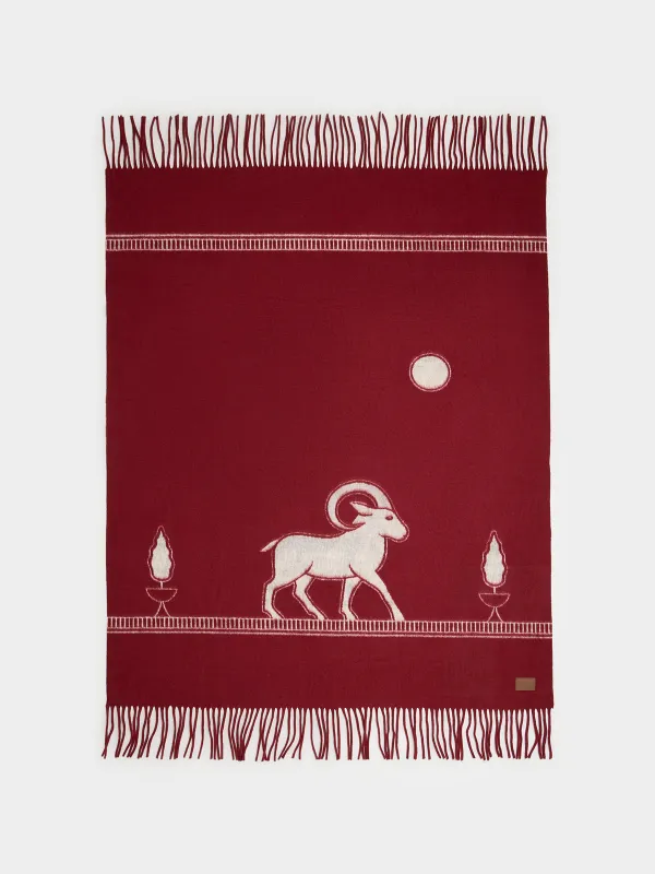 Плед, 130х170 см, с бахромой, Баран, Nomadic sheep, image-3