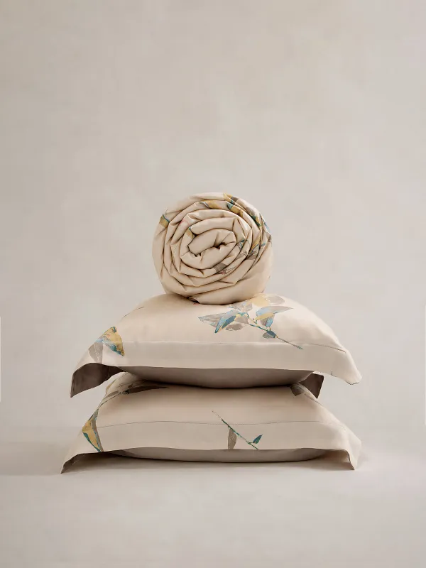 Постельное белье, евро, тенсель, Листья, Tencel, image-4
