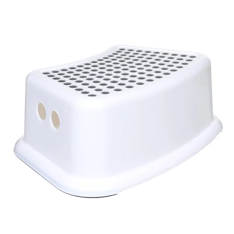 Табурет-подставка, 24х36 см, пластик/резина, бело-серый, Polka dot, image-2