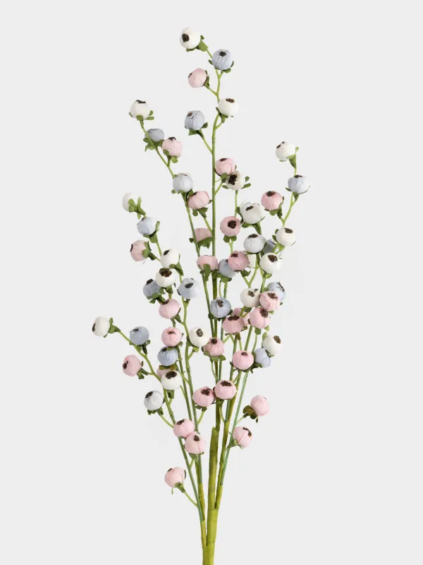 Ветка декоративная, 78 см, бумага/пенопласт, Розовые цветы, Flower garden, image-1