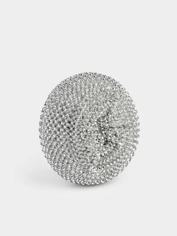 Губка для уборки, 7 см, 3 шт, металл, серебристая, Clean, image-1