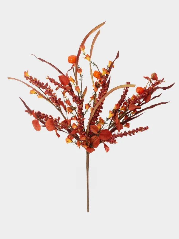 Ветка декоративная, 55 см, Цветы и тыквы, Forest symphony decor, image-0