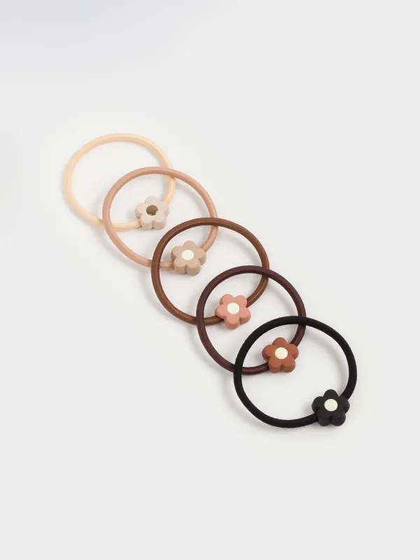 Резинка для волос, 4 см, 5 шт, полиэстер/пластик, микс, Цветок, Gracile, image-2