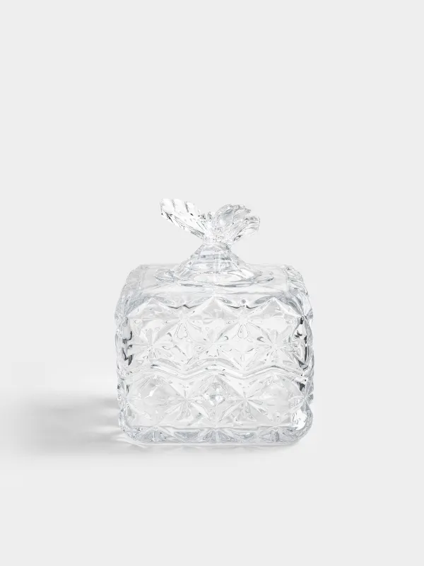 Емкость для хранения, 18х18 см, 550 мл, стекло Р, Бабочка, Butterfly, image-0