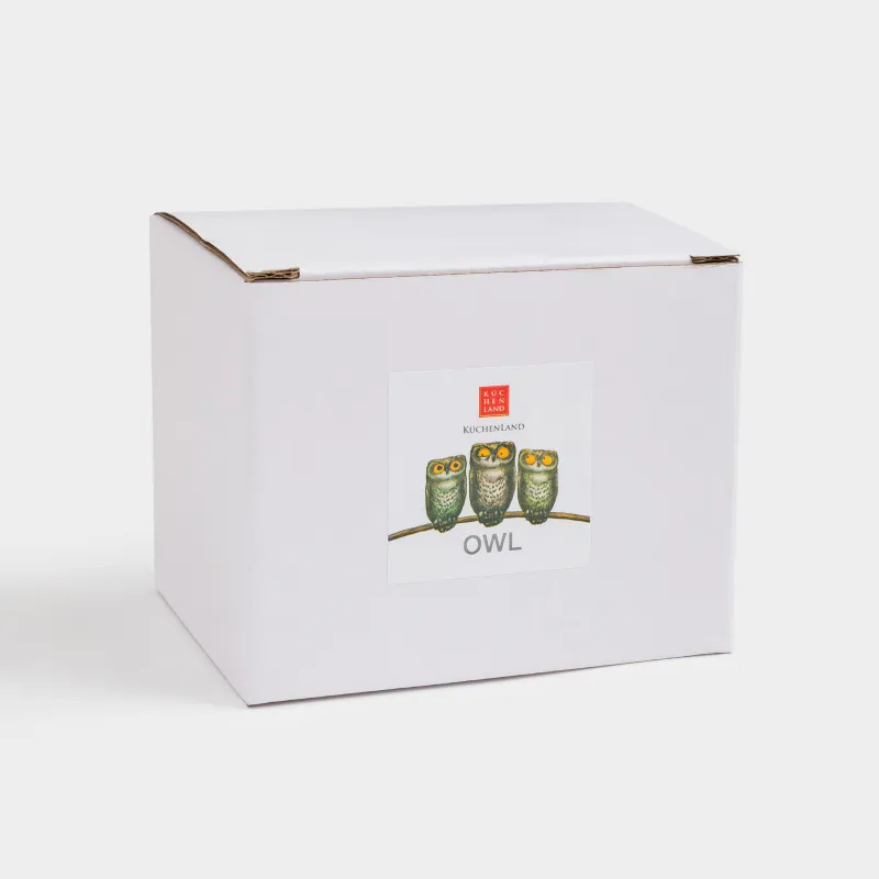 Кружка, 380 мл, фарфор N, черно-золотистая, Совы, Owl, image-4