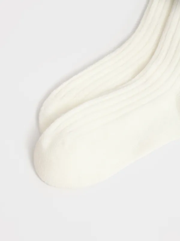 Носки женские, с нашивкой, молочные, Acrylic warm, image-6