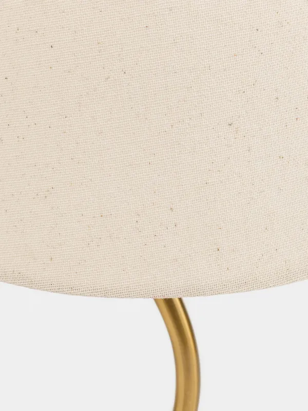 Светильник настольный, 59 см, металл/полиэстер, бежево-золотистый, Impulses light, image-1