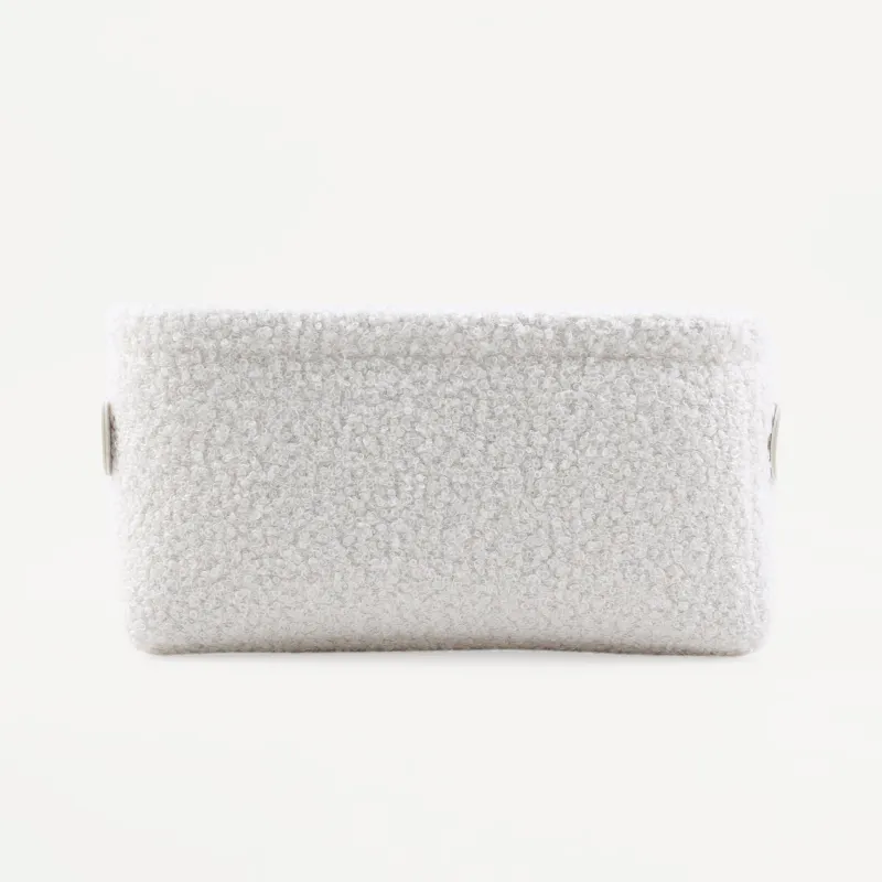 Корзина для хранения, 22х17х11 см, с ручками, букле, прямоугольная, молочная, Boucle, image-2