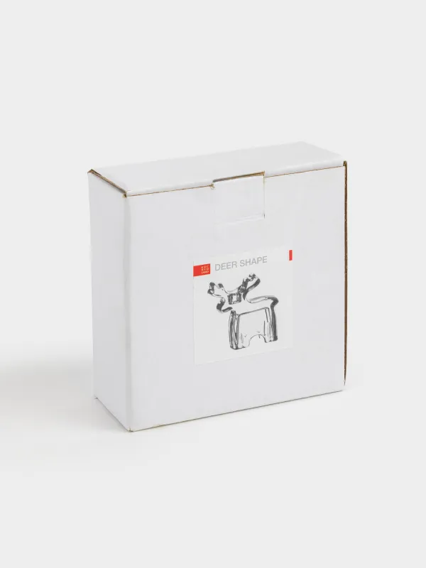 Подсвечник, 10 см, для тонкой свечи, стекло, Олень, Deer shape, image-4